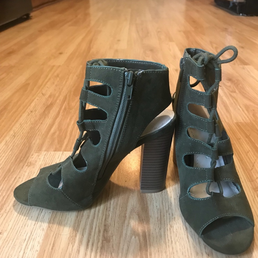 Green Wedge Heels